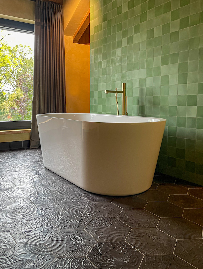 Zementfliese grün N° 022