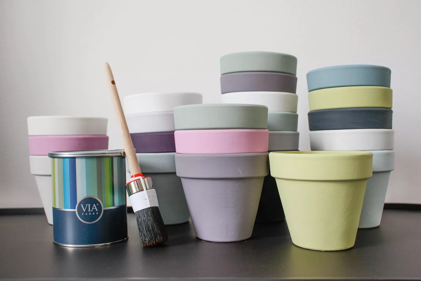 VIA-Kreidefarbe-Dose-Blumentöpfe