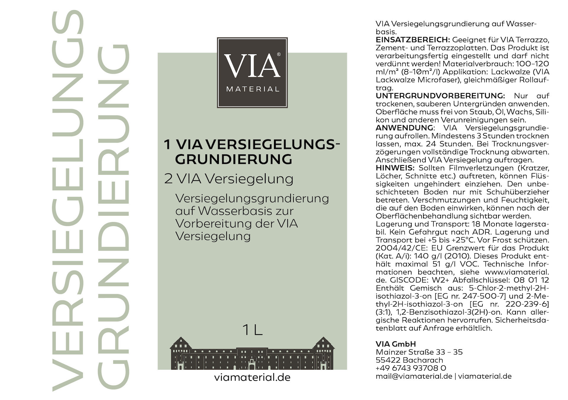 VIA Sealing primer 1 litre