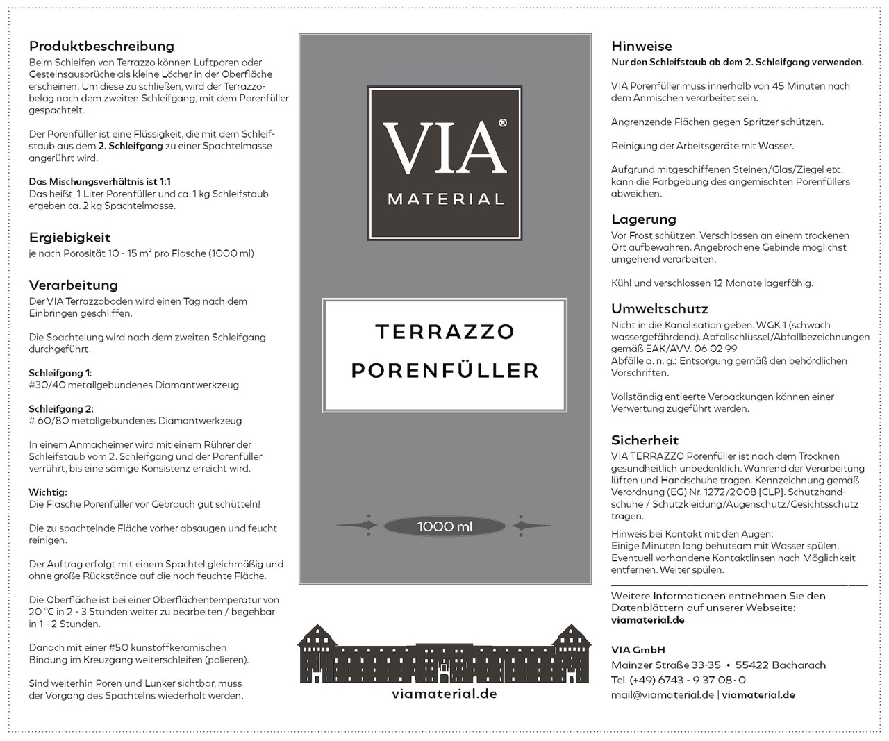 VIA Porenfüller 1,0 l