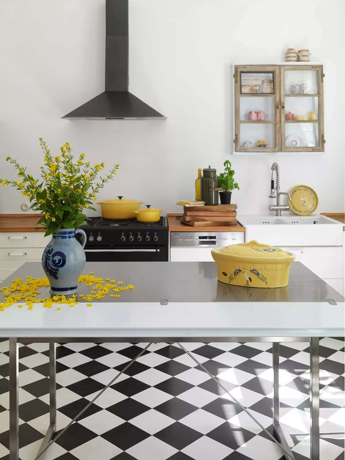 Zementfliese schwarz N° 60