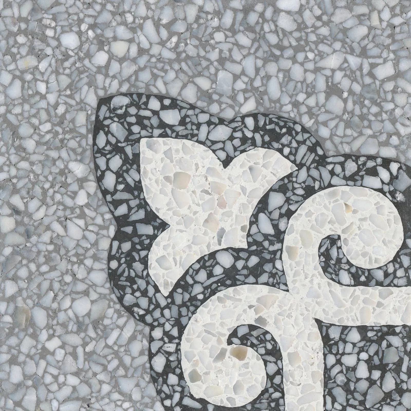 VIA Terrazzo Eckplatte grob