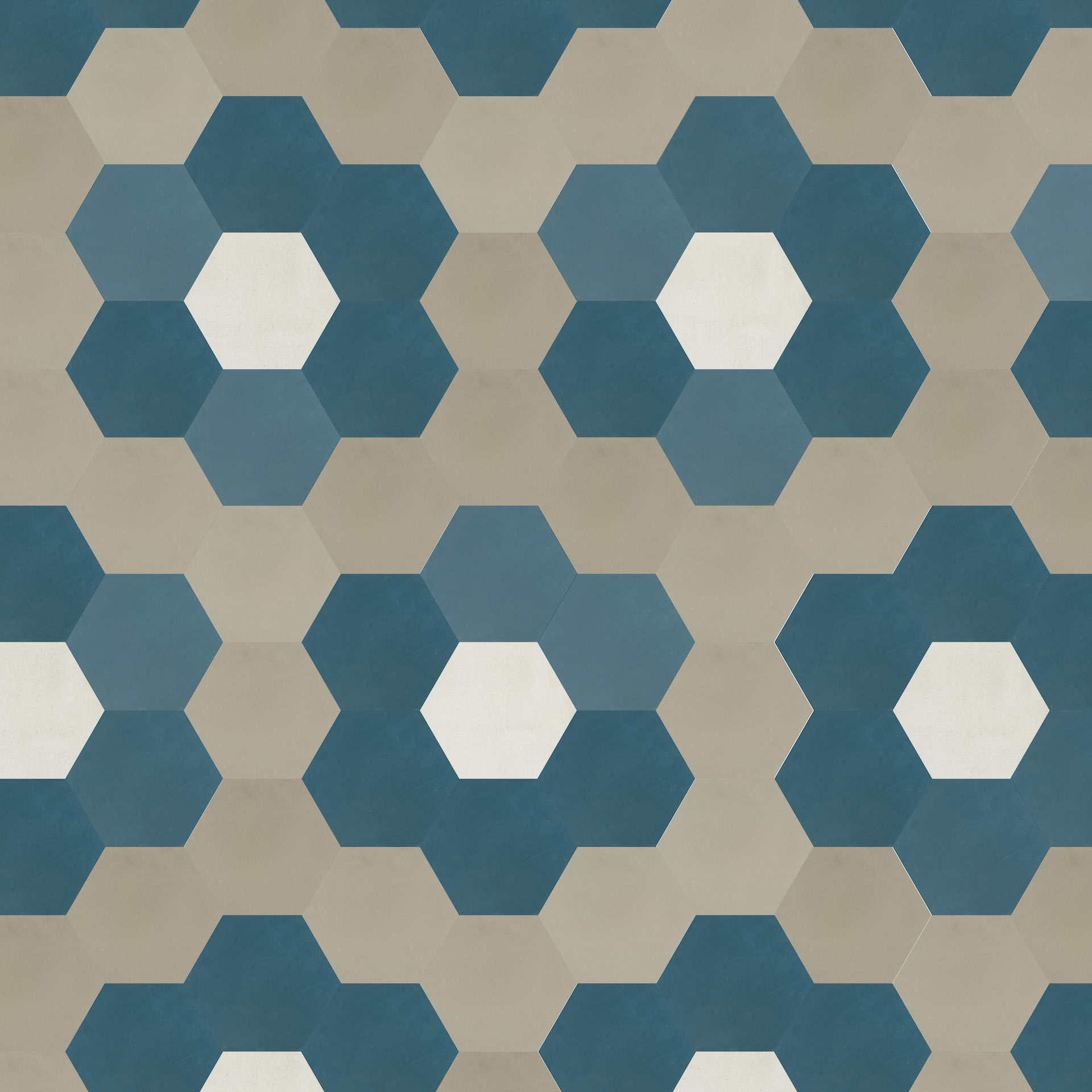 Zementfliese Sechseck N° 6-43