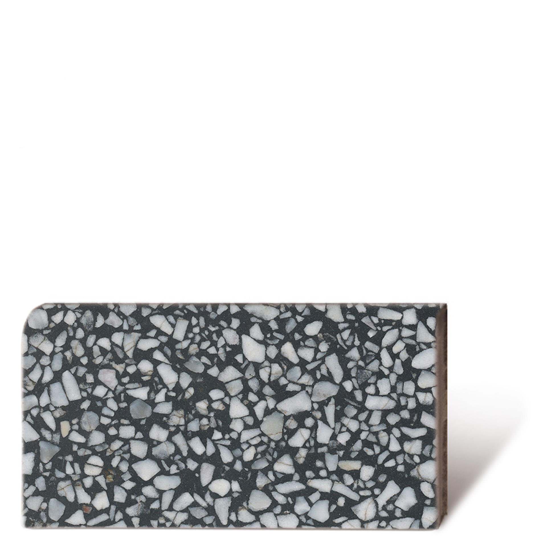 Terrazzoplatte GROB in schwarz