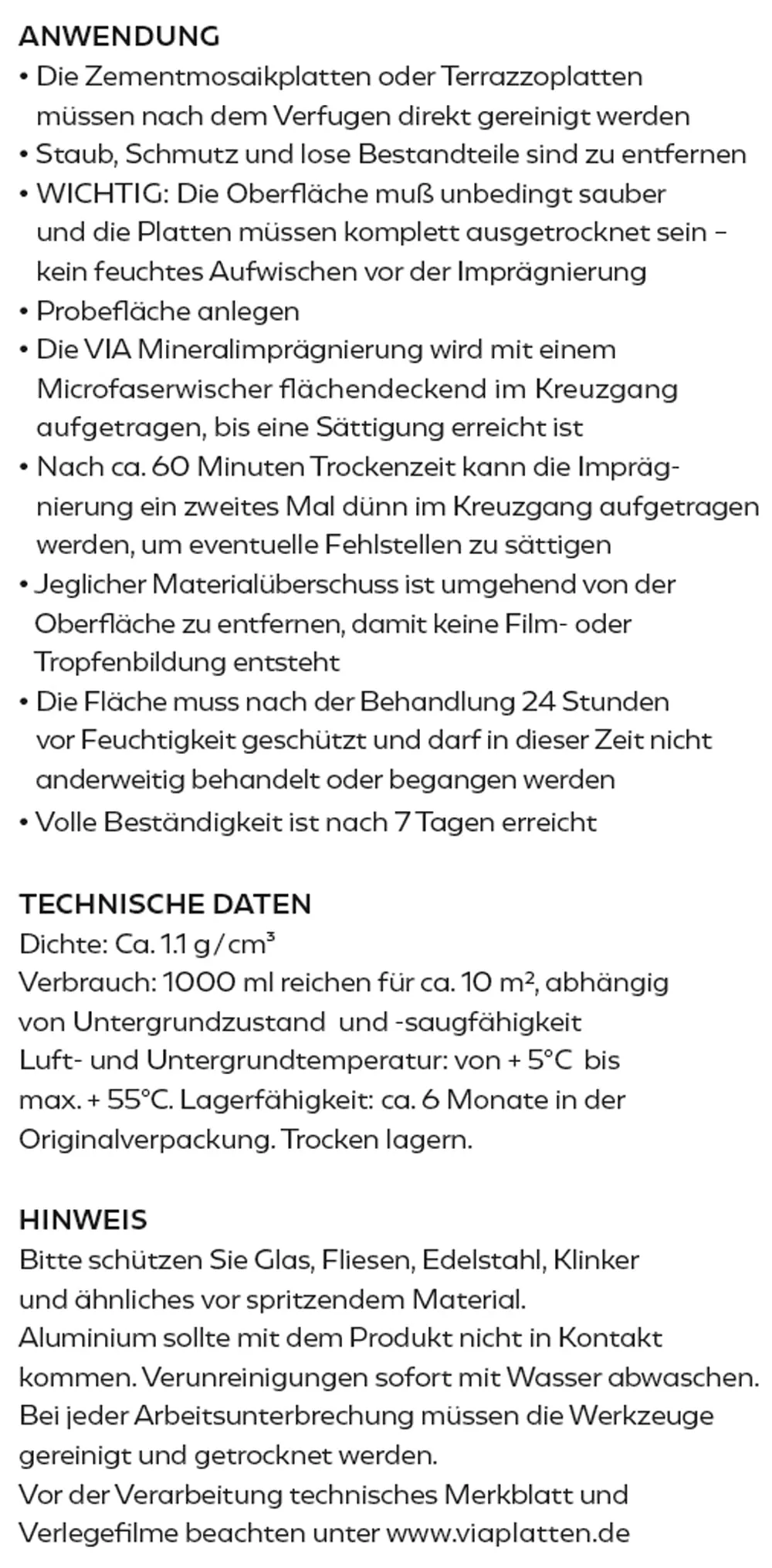 VIA Mineralimprägnierung 1,0 l