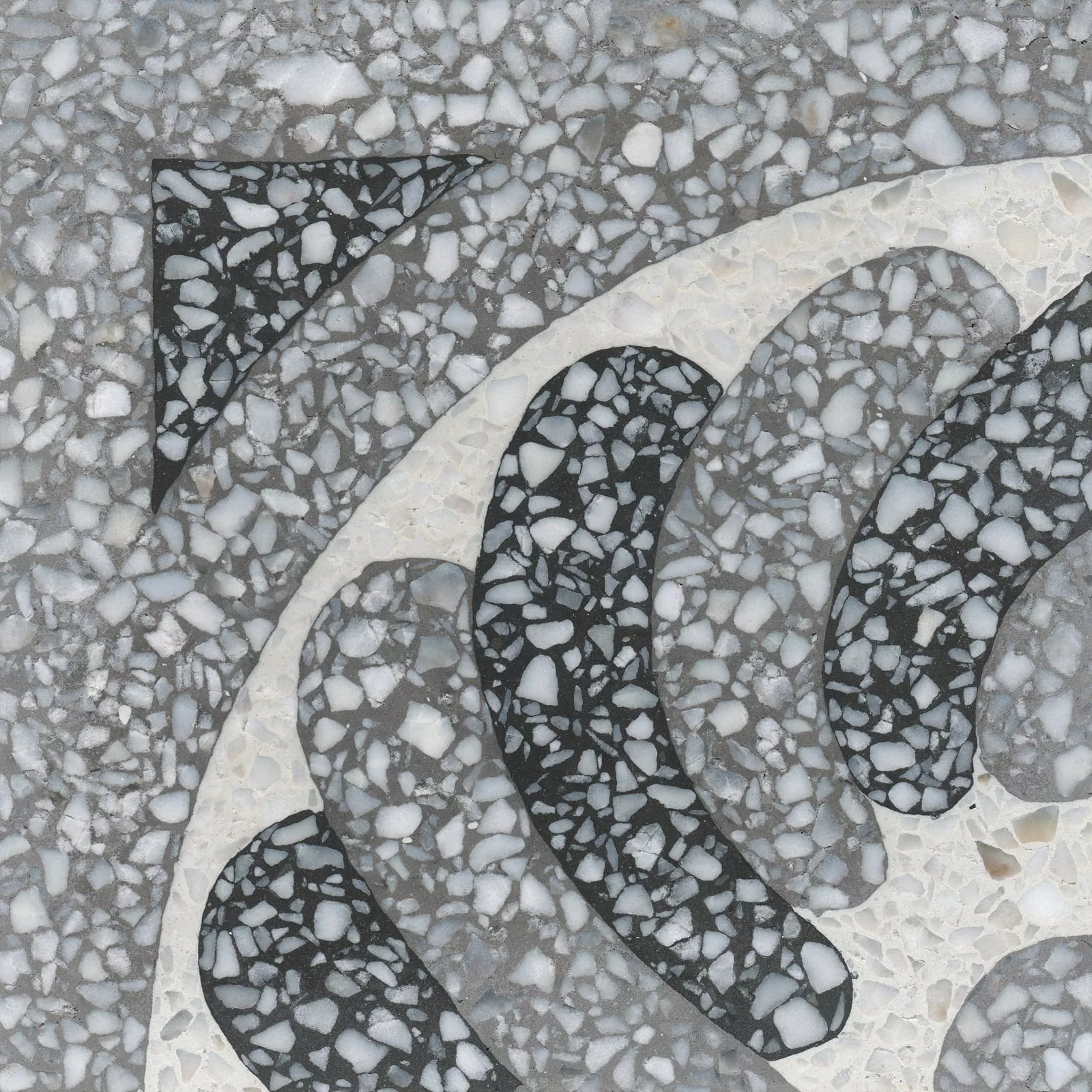 VIA Terrazzo Eckplatte grob