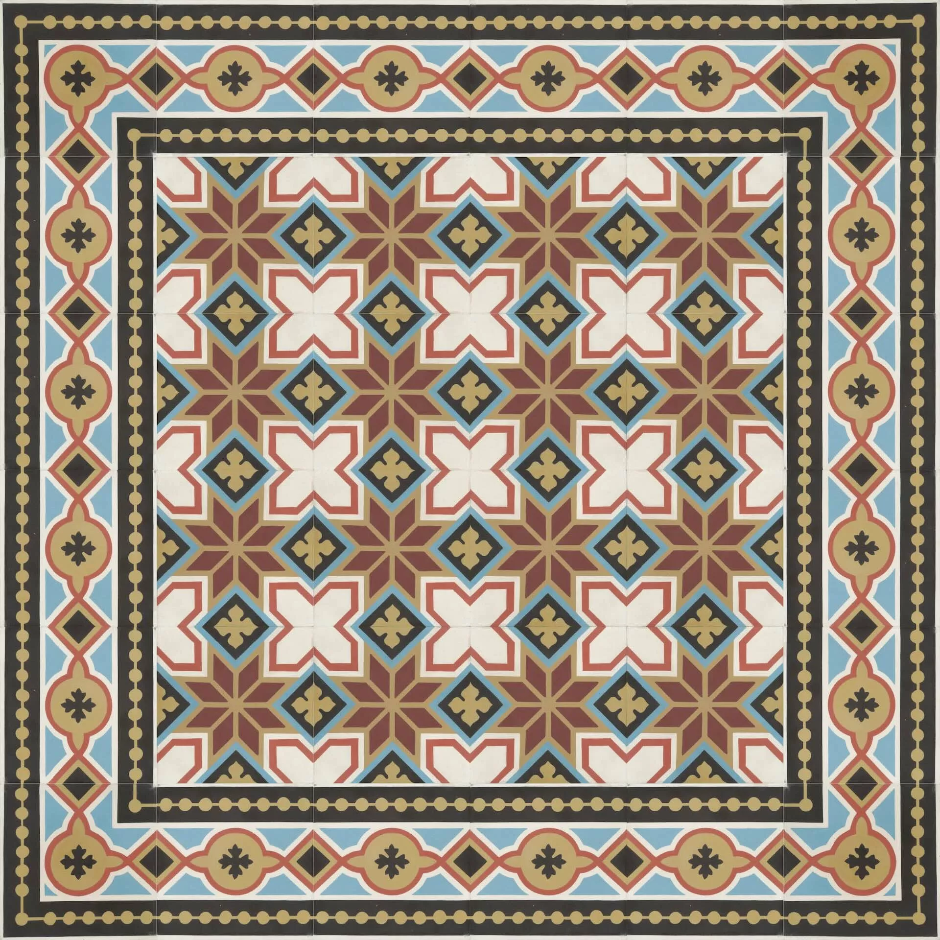 Zementfliese Gründerzeit verlegt 51156