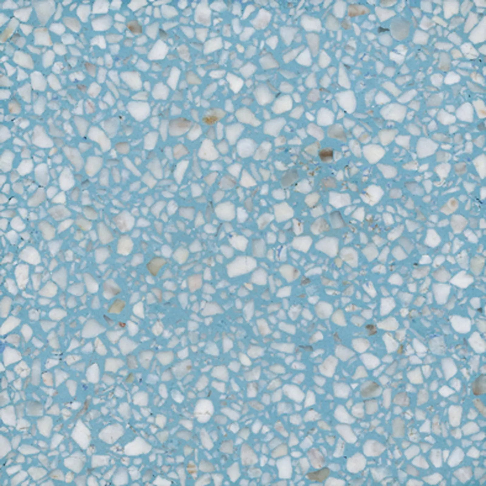 VIA Terrazzoplatte grob in hellblau