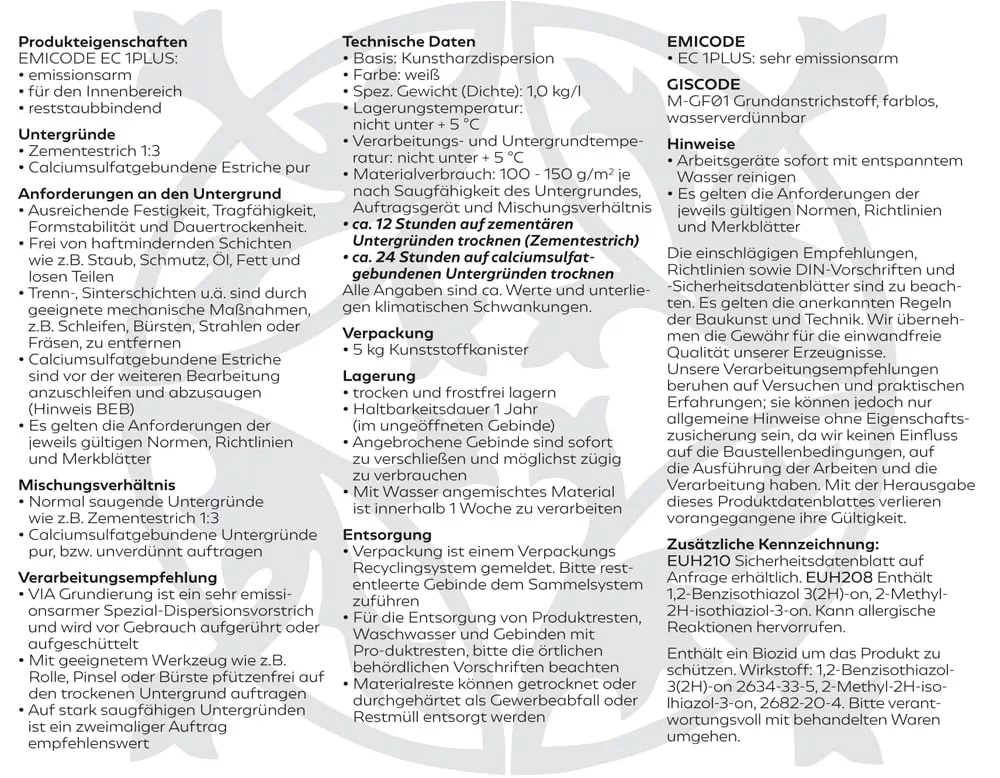 Estrich Etikett hinten