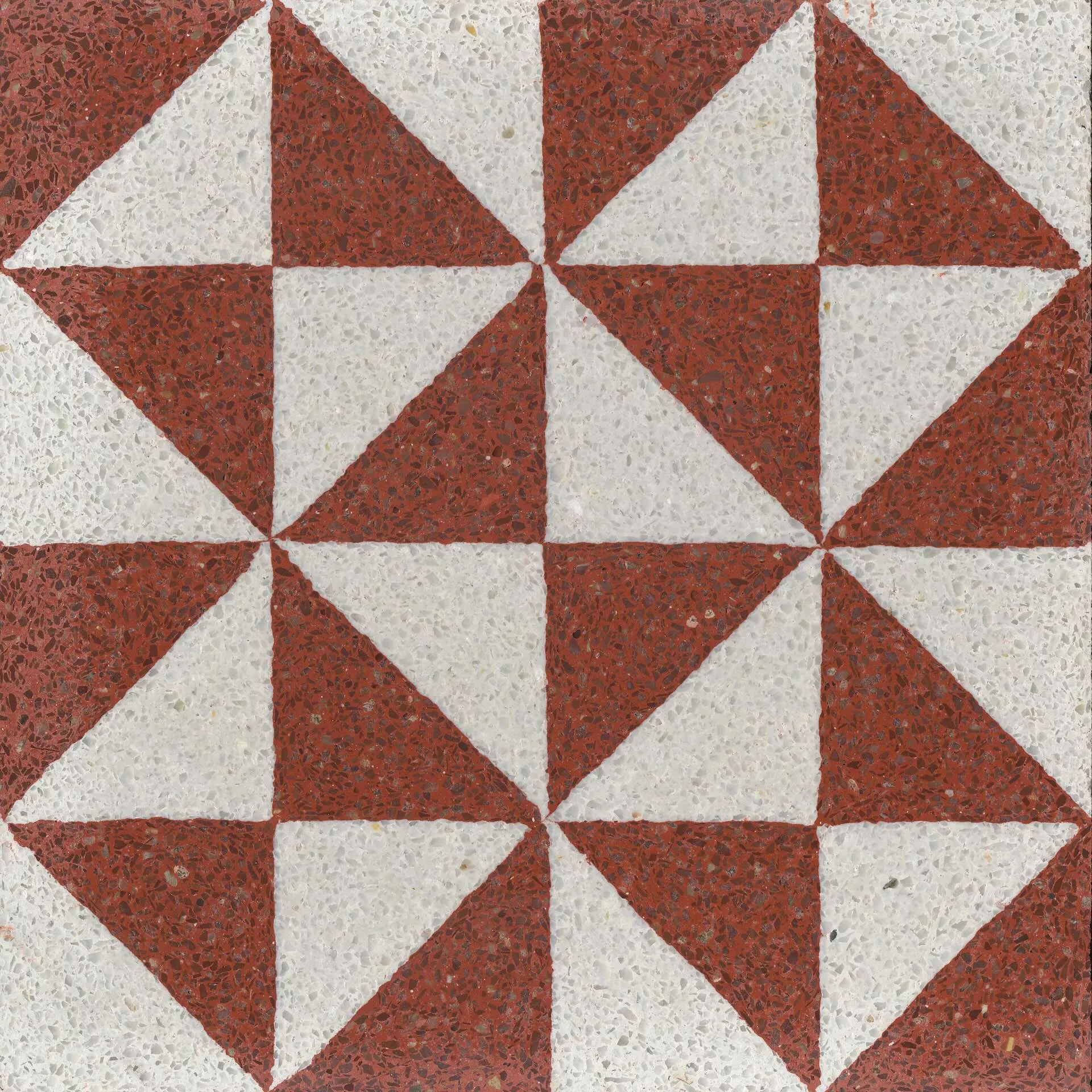 VIA Terrazzofliese mit roten Dreiecken