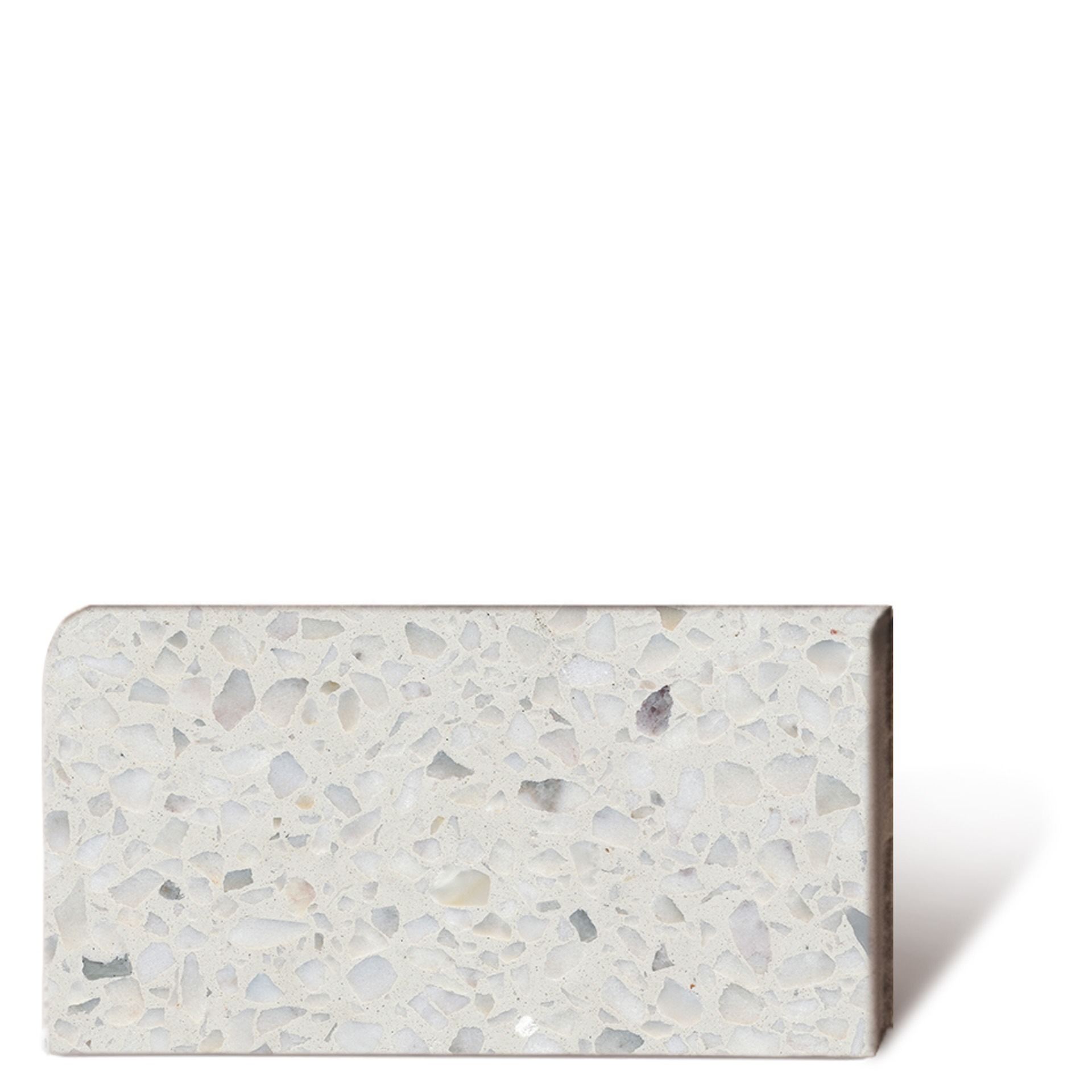 Terrazzoplatte GROB in weiß