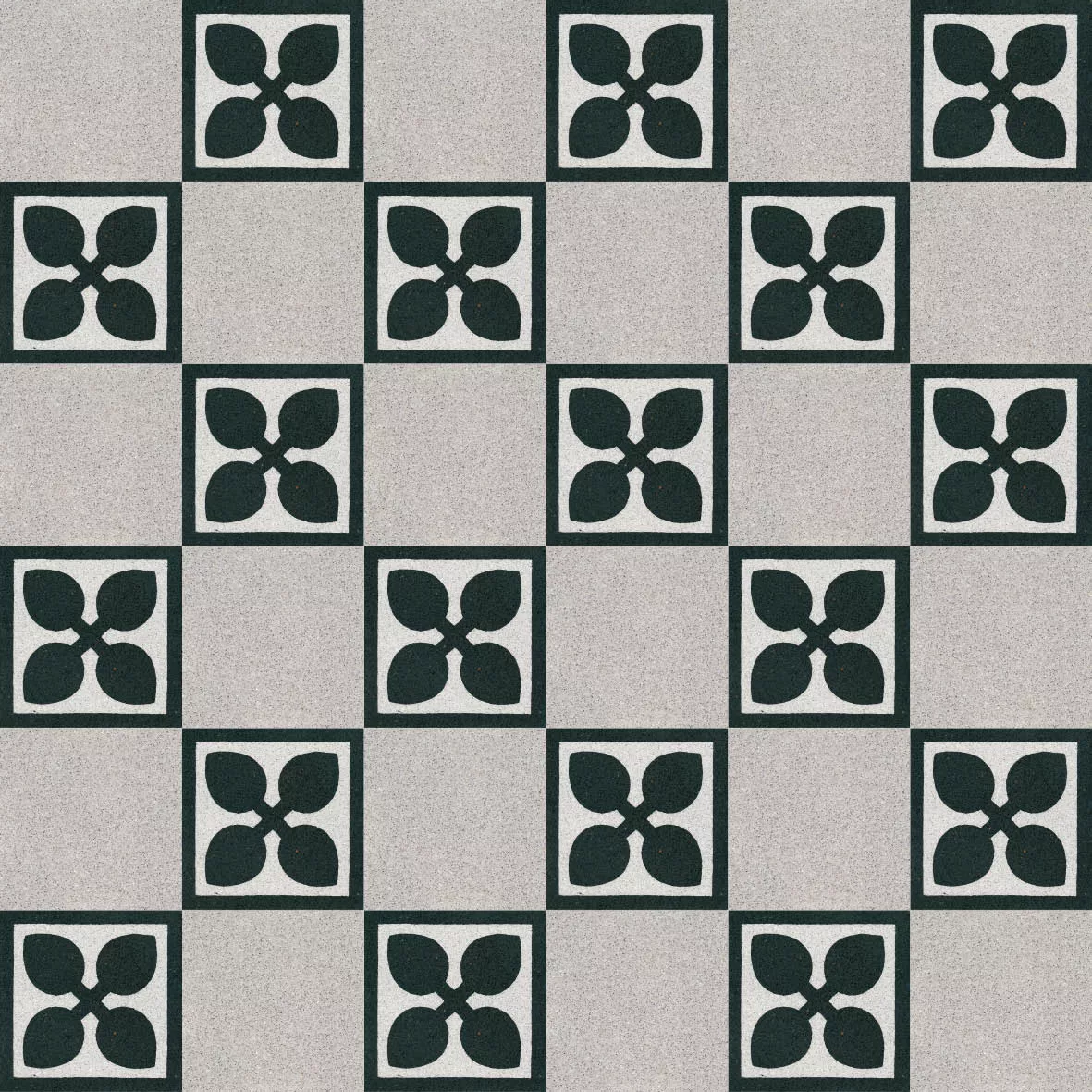 VIA Terrazzoplatten mit Pikmuster und Uni Grau