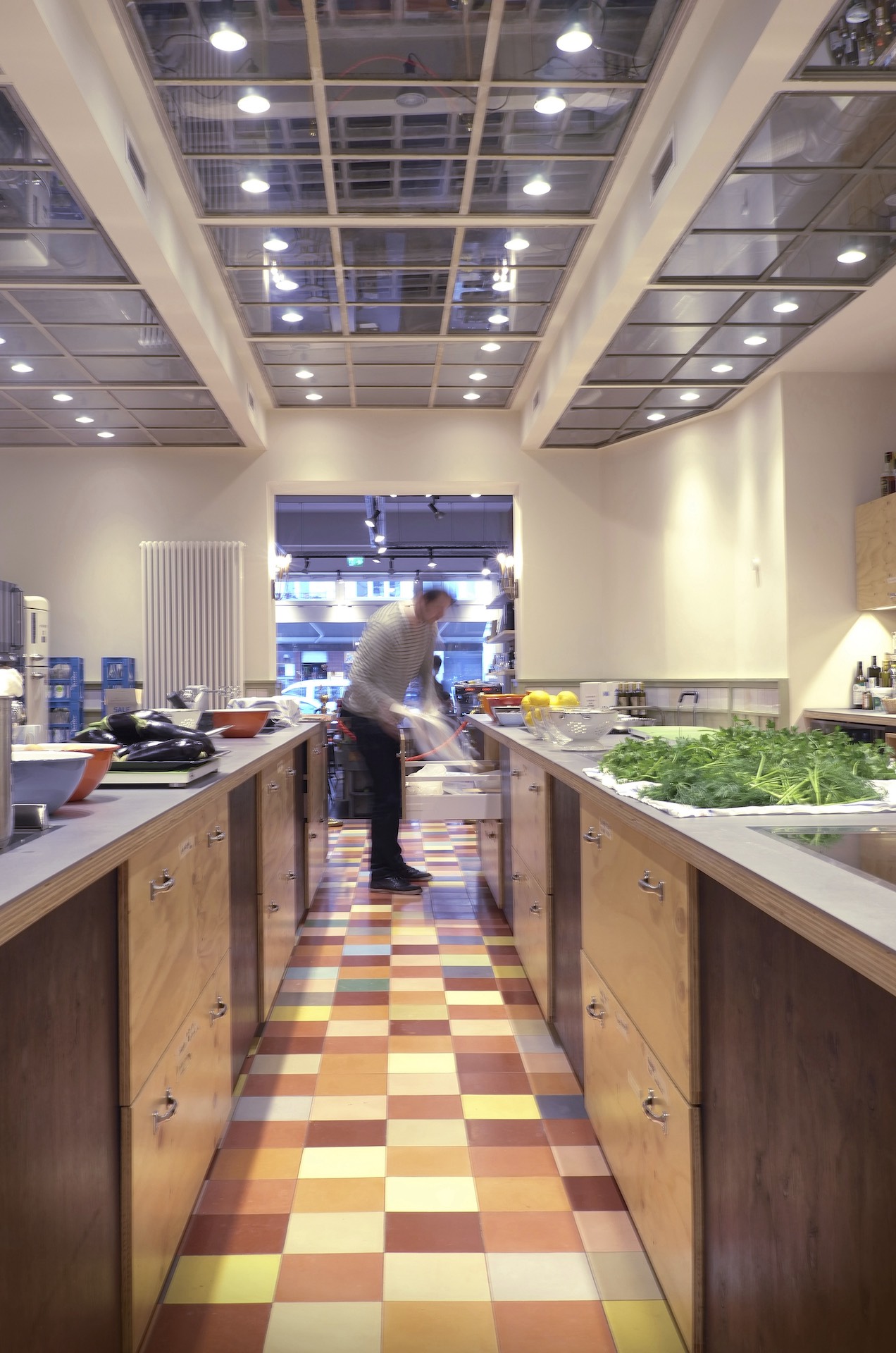 Zementfliesen in einer Küche