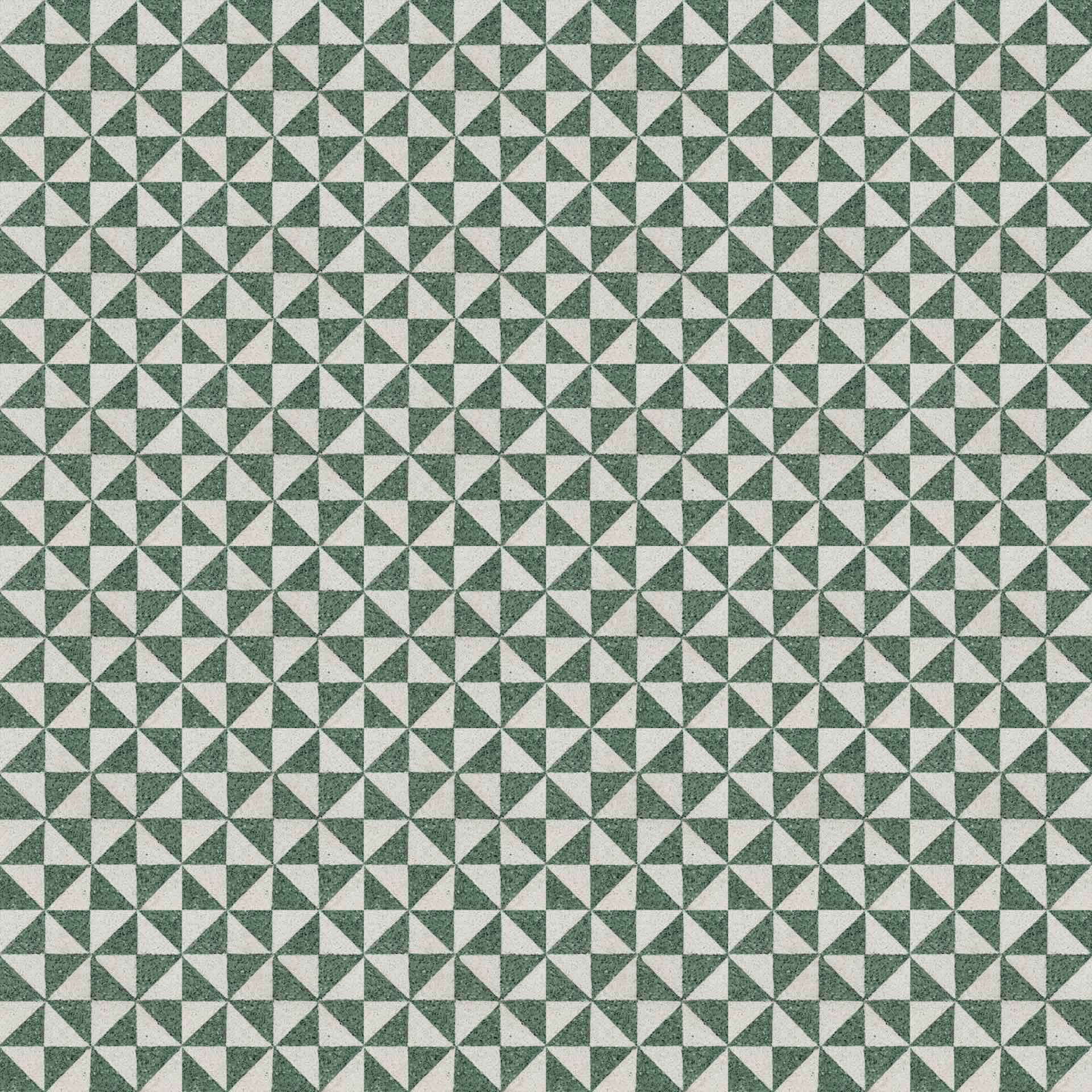 VIA Terrazzoplatten in grün und weiß