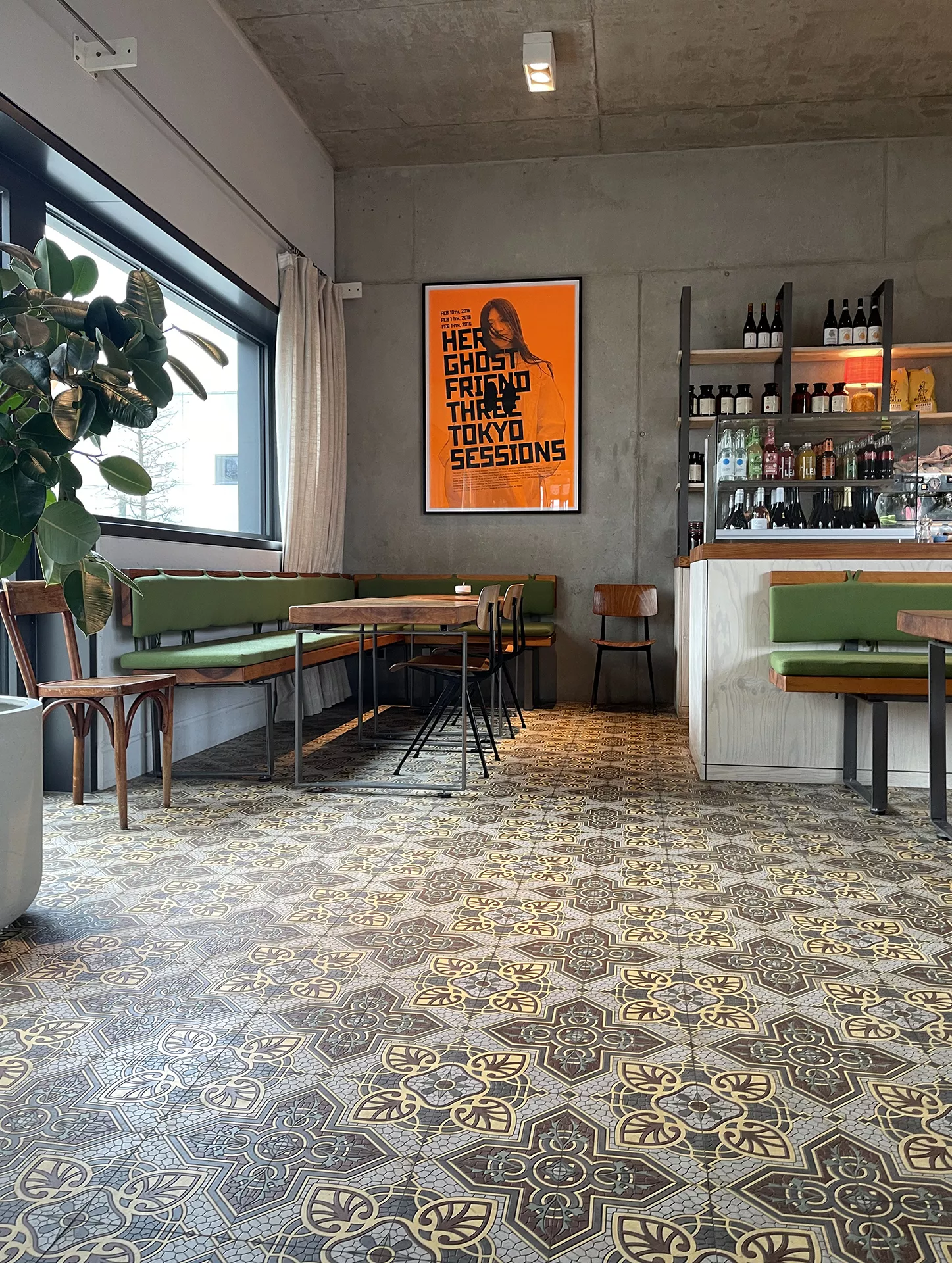 Zementfliese N° 41071 - Riffel