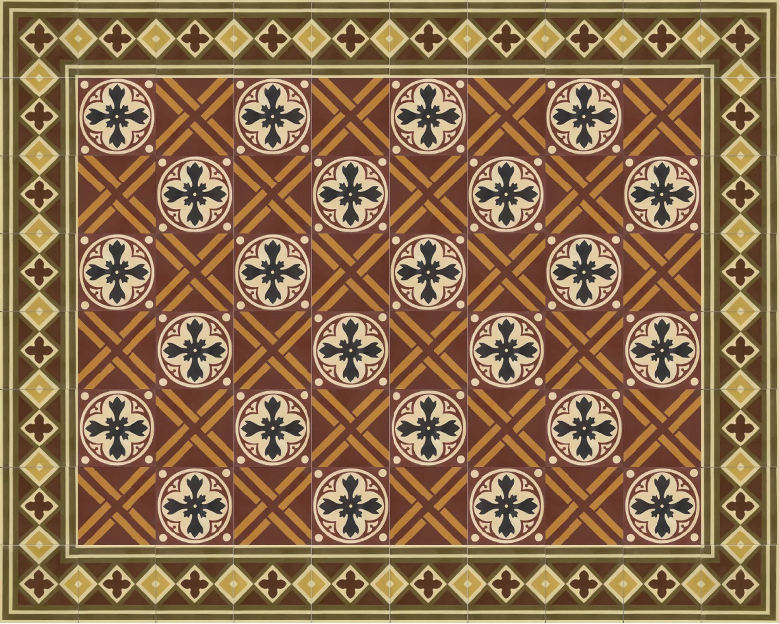 Zementfliese N° 51065/169